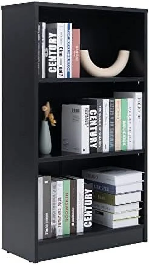 RUNFAYBIU 5  Wood Bookcase Freestanding Display  Adjustable Layers Bookshelf for Home Office Library Small Narrow Space (White  5-Layers 24.4W x 11.6D x 68.9H inch)