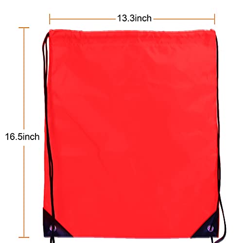 CODOBON 50 Pcs Drawstring Bags, Bulk Draw String Backpack, Cinch Polyester Bag for Gym Sport, 10 Colors