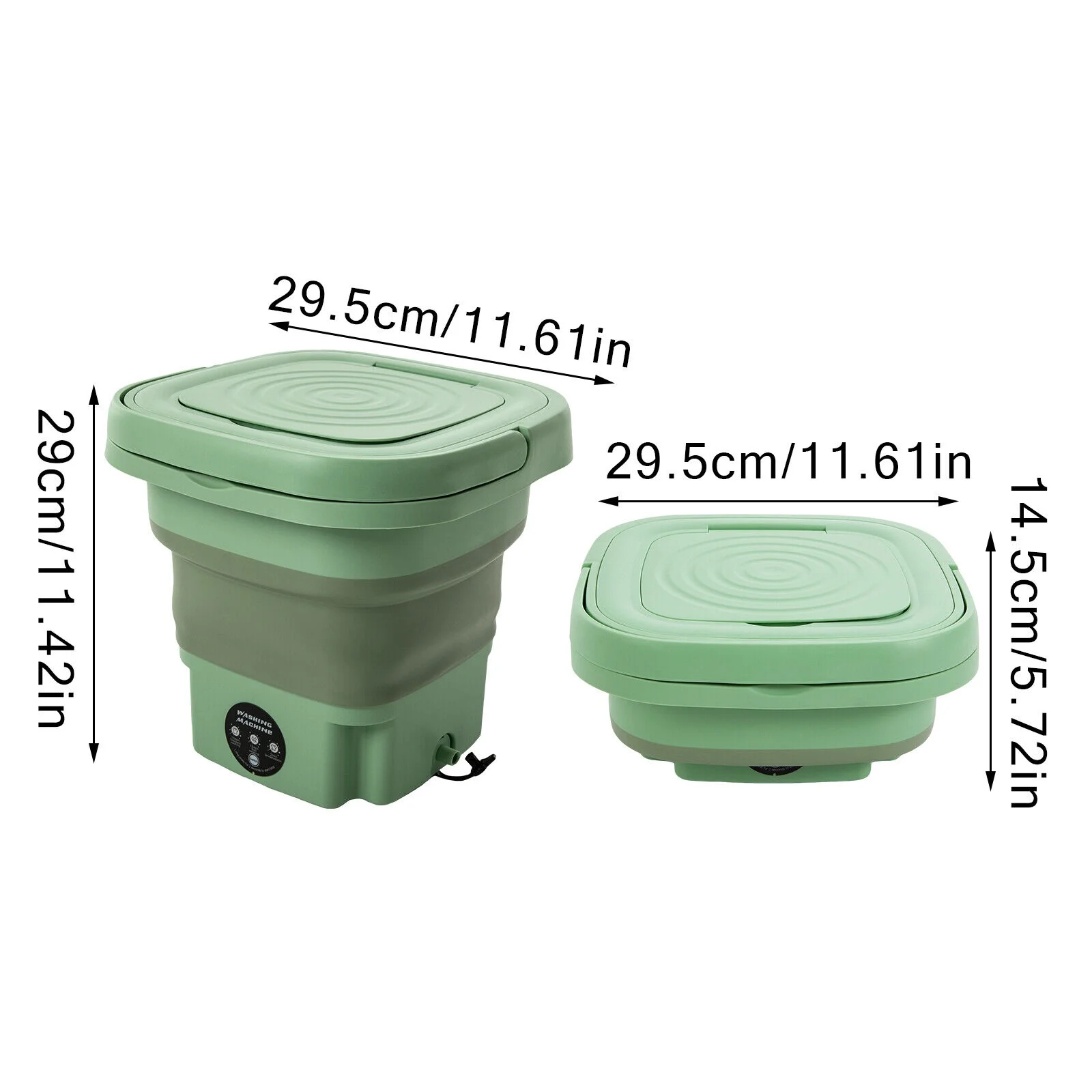 8L Foldable Mini Washing Machine Small Bucket Washer for Outdoor Travel Camping RV