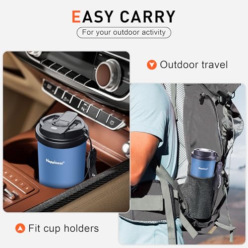 Happiness Self-Heating Travel Mug 20oz,Smart Rechargeable Electric Temperature Control Heated Coffee Cup