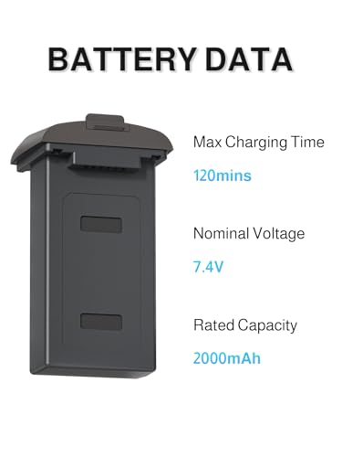 UranHub G30 Drone 7.4V 2000mAh Intelligent Replacement Battery – 30-Minute Flight Time with LED Indicator