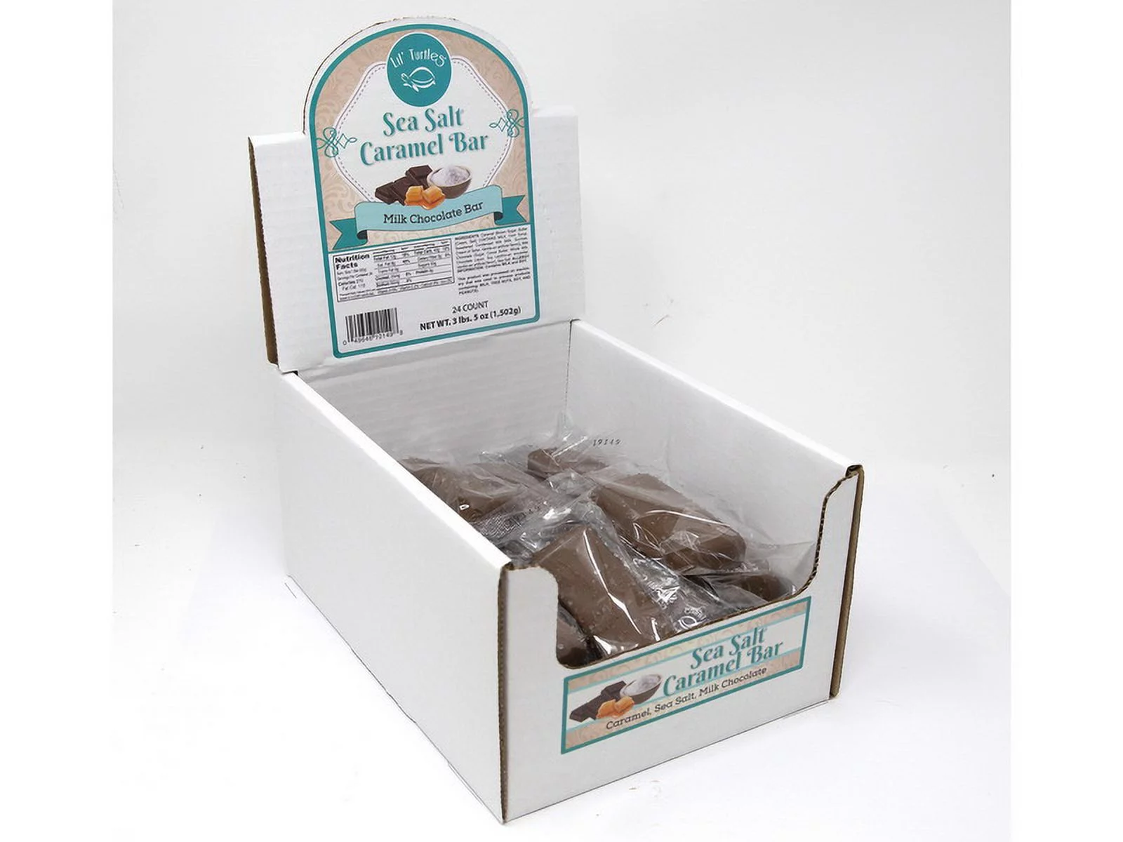 (Price/Case)Lil Turtles Sea Salt Caramel Bars 24ct, 640502