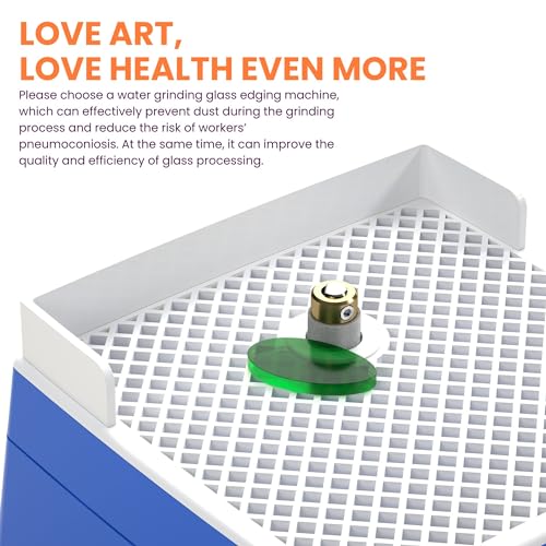 Stained Glass Grinder, Mini Stained Glass grinder machine, Includes 5/8'' Diamond Grind Bit, 65W 110V Blue