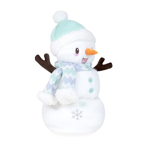 Cuddle Barn - Snowfrost The Snowman | Animated Dancing Light-up Christmas Snowman Plush Toy Activated by Carrot Nose Sings Winter Wonderland, 12 inches