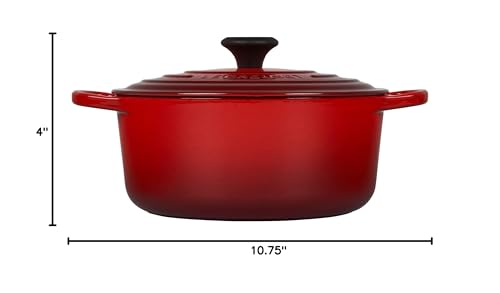 Le Creuset Enameled Cast Iron Signature Round Dutch Oven, 5.5 qt., Cerise