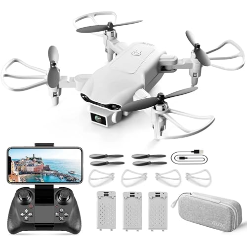 4DV9 Mini Drone with 1080P HD Camera for Kids FPV Live Video RC Quadcopter for Adults Beginners Toys Gifts,Altitude Hold, Waypoints Functions,One Key Start,3D Flips,3 Batteries,Gray