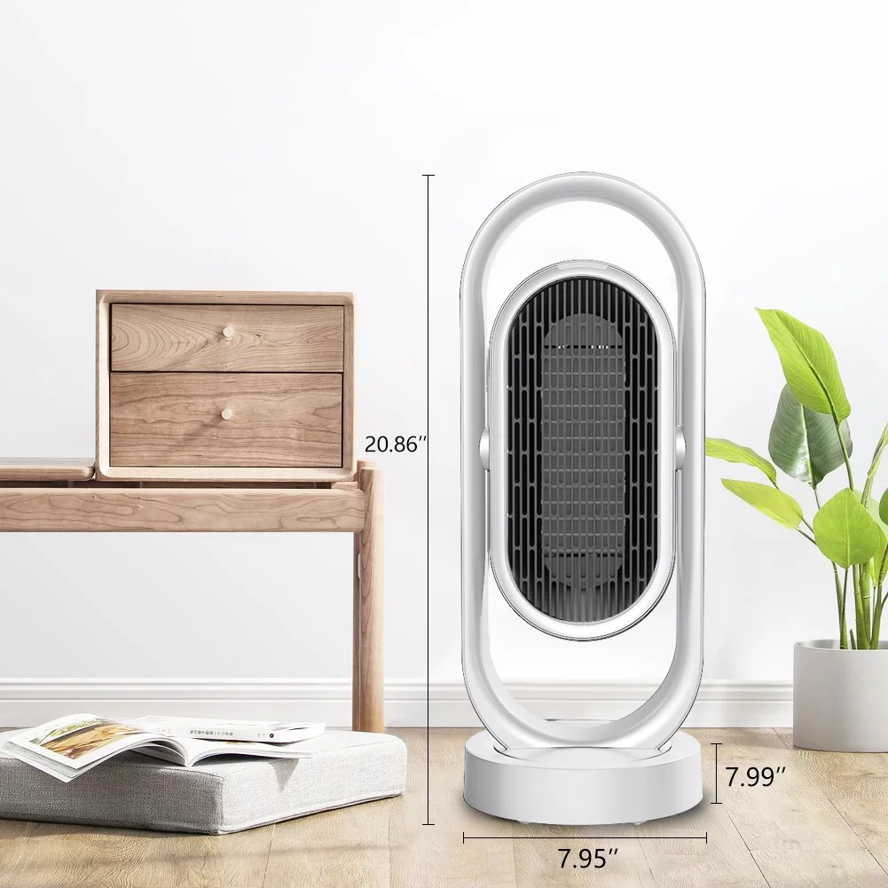 DH-QN08 1500W Oscillating Space Heater, Indoor Heater, Corded Electric