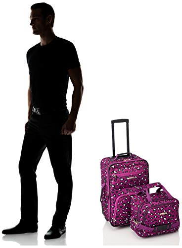 Rockland Fashion Expandable Softside Upright Luggage Set, Charcoal, 2-Piece (14/19)