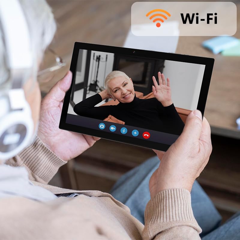 Tablet 2 in 1 Tablets 10 inch Android 14 Tablet Set with Keyboard Case Mouse Stylus Film, 8GB+64GB Tablets 10.1