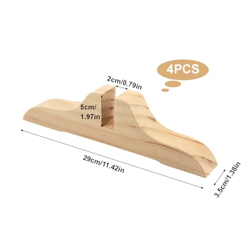 4pcs Folding Room Divider Stand, Folding Privacy Screen Holder Wooden Room Divider Stand with Screws, Room Screen Partition Support Bases for Hotel Home Office