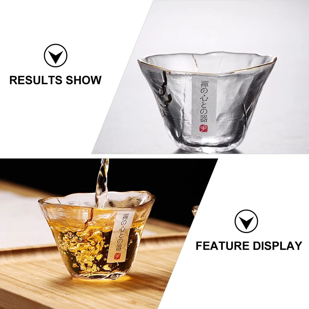 OUNONA 4pcs Japanese-Style Sake Cups Drinking Cups Tea Cups Universal Glass Cups
