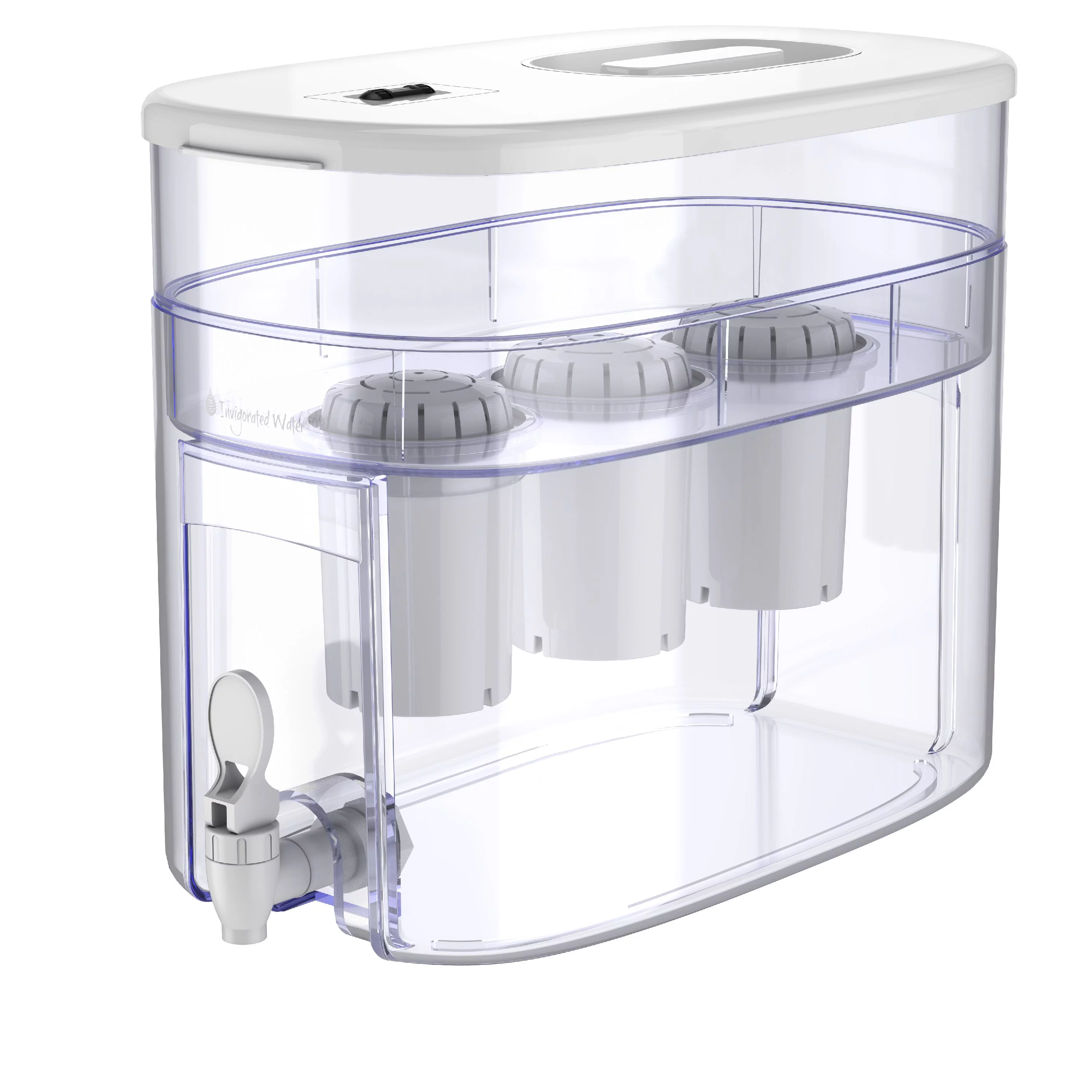 Invigorated Water pH RECHARGE 3F Countertop Water Dispenser with Filter and Spigot, 2.6 Gallon Capacity