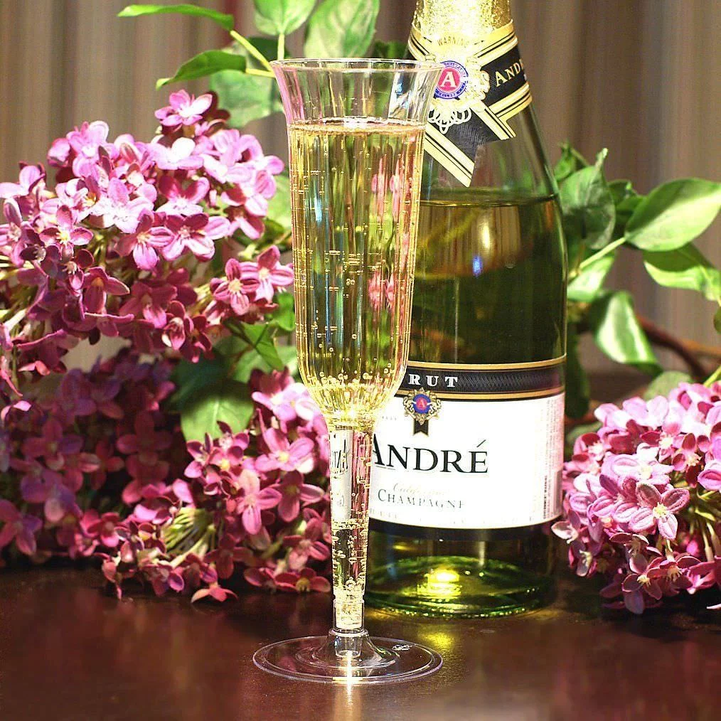 002-Event Celebration-WEDDING-PLASTIC WINE CHAMPAGNE FLUTES DISPOSABLE GLASSES