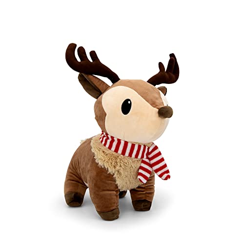 Plush Reindeer Stuffed Animal - Holiday Deer Characters with Antlers Toy for Girl, Boy, Baby, Toddler - Christmas Decor - Little Plushie Toys - Randall, 8