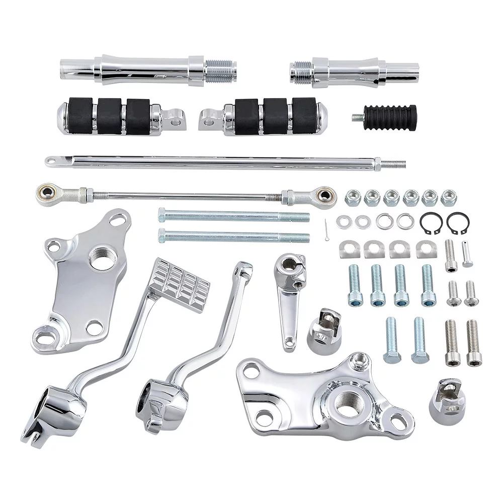 Astra Depot Chrome Billet Forward Controls Kit for Harley Sportster XL 883 1200 1991-2003