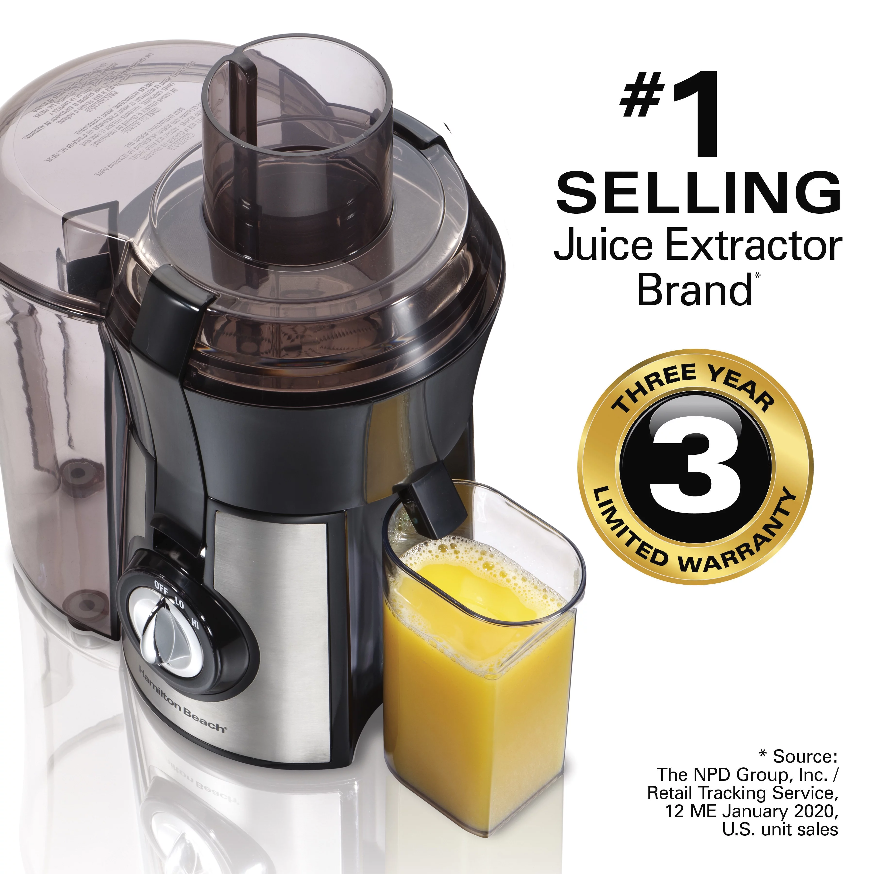 Hamilton Beach Easy Clean Juice Extractor, 800 Watts, Model 67735