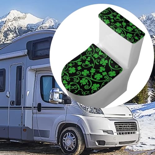 Christmas Bow Bell Toilet Tank Lid Cover and Toilet Seat Lid Cover 2 Pcs Set Toilets Covers with Elastic Cloth Fits Most Toilets Tanks & Lids