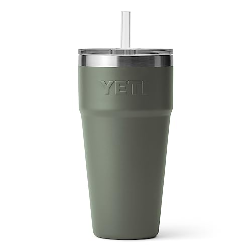 YETI Rambler 26 oz Straw Cup, Vacuum Insulated, Stainless Steel with Straw Lid