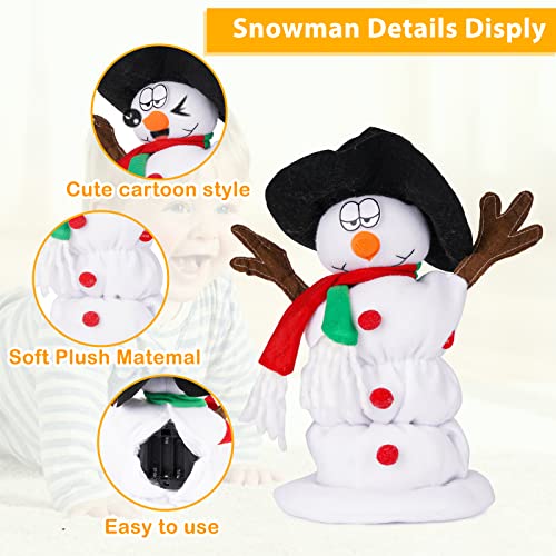 SdeNow Twerking Christmas Snowman Santa Singing Dancing Snowman Santa Claus Animated Plush Toys,6 English Christmas Songs