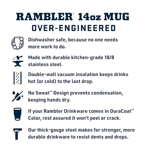 YETI Rambler 14 oz Stackable Mug, Vacuum Insulated, Stainless Steel with MagSlider Lid