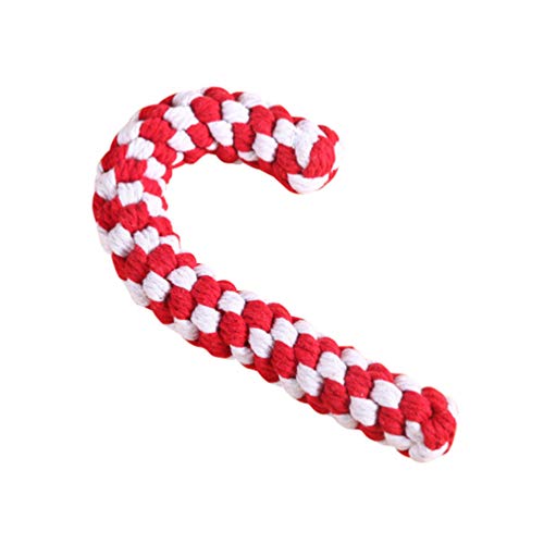 PRETYZOOM Chew Bone Dog Toys Christmas Pet Play Toys Christmas Dog Rope s Pet Chewers Rat Chewing Xmas Candy Canes Educational Puppy Knot