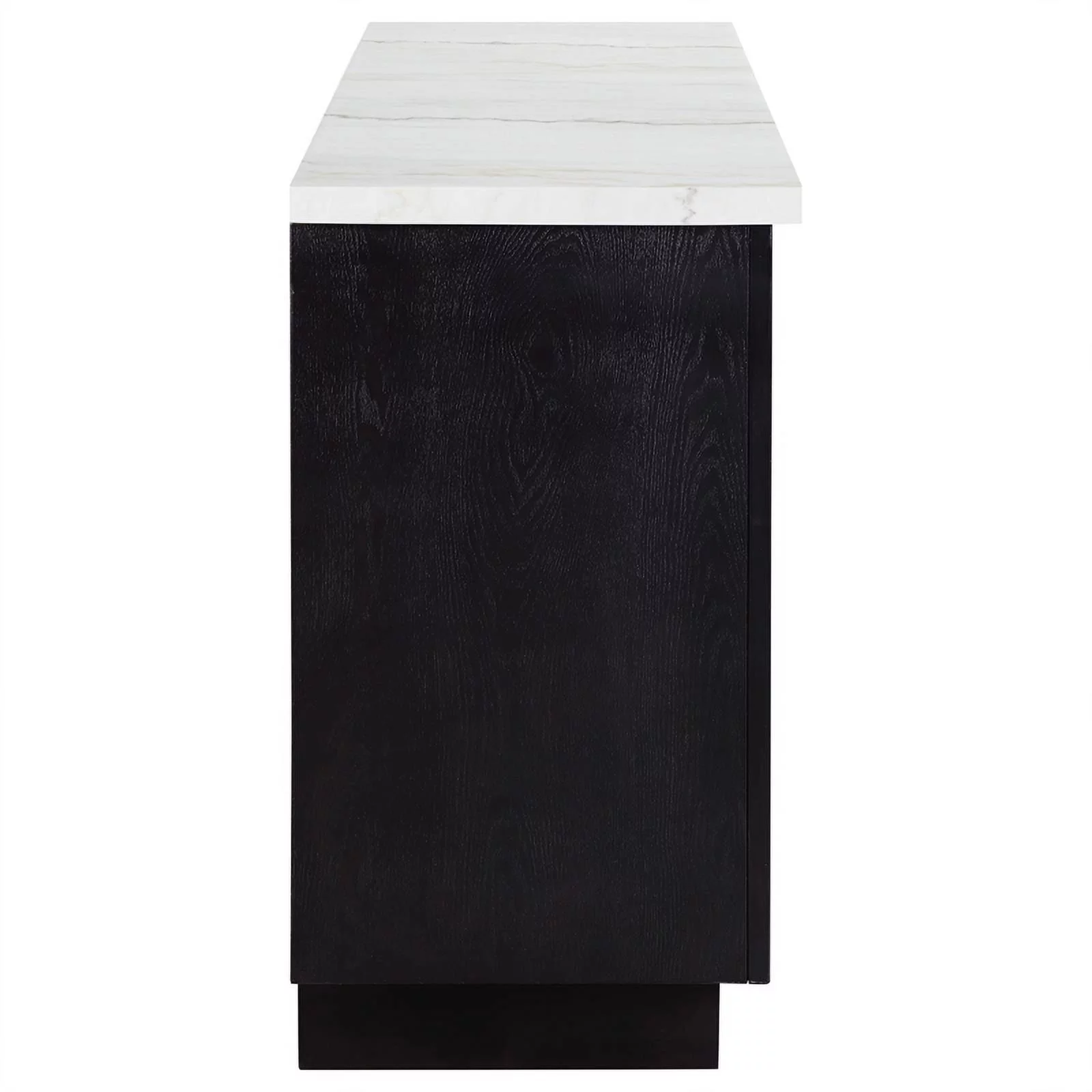 Maklaine 3-drawer Marble Top Dining Sideboard Server White and Espresso