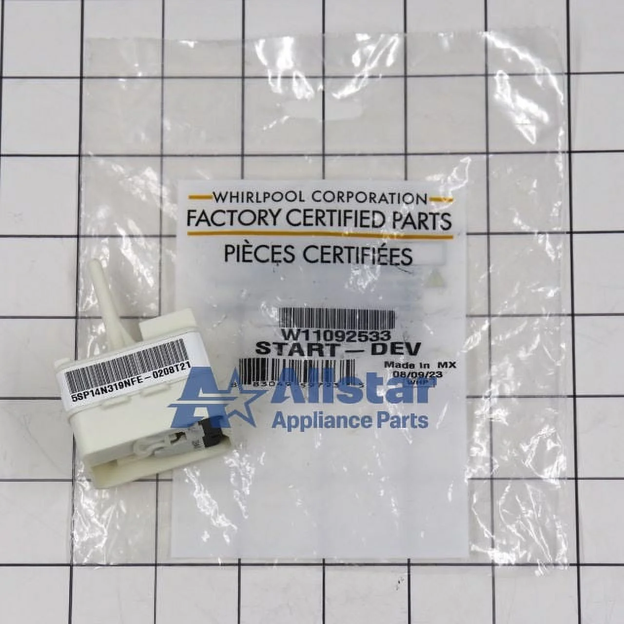 Whirlpool Freezer, Refrigerator Start Device W11092533