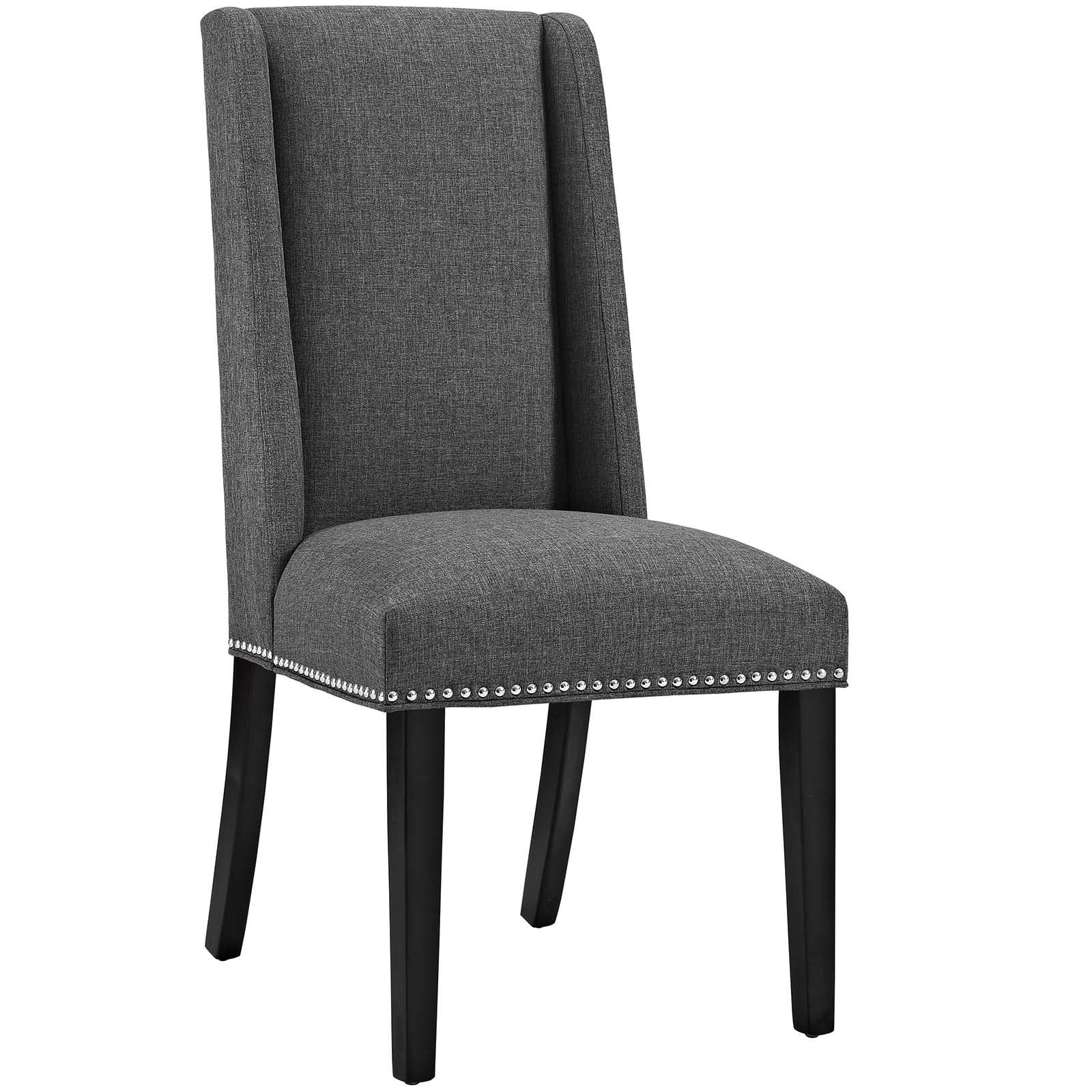Modway Baron Fabric Dining Chair in Gray