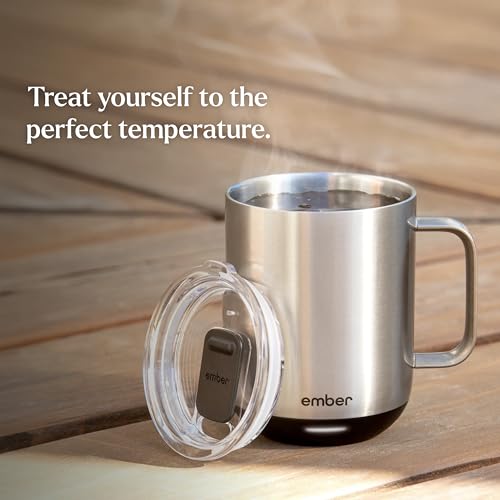 Ember Temperature Control Smart Mug 2, 14 Oz, App-Controlled Heated Coffee Mug with 80 Min Battery Life and Improved Design, Black
