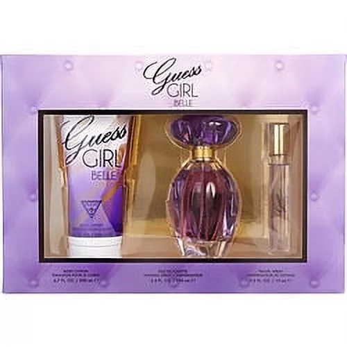 GUESS GIRL BELLE EDT SPRAY 3.4 OZ & BODY LOTION 6.7 & EDT SPRAY .5 OZ GUESS GIRL BELLE