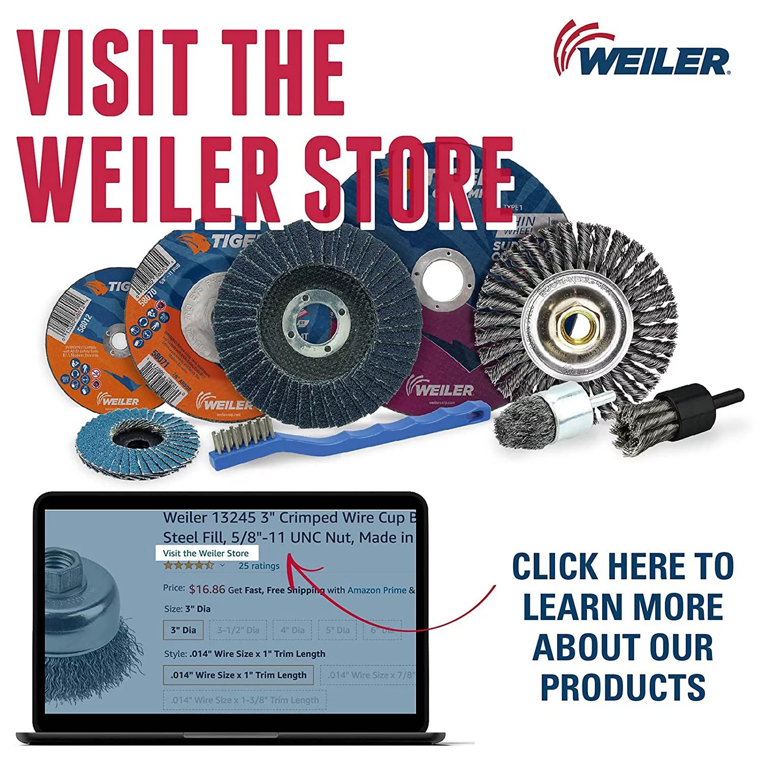 Weiler 36099 3 Piece Mini-Grinder Kit