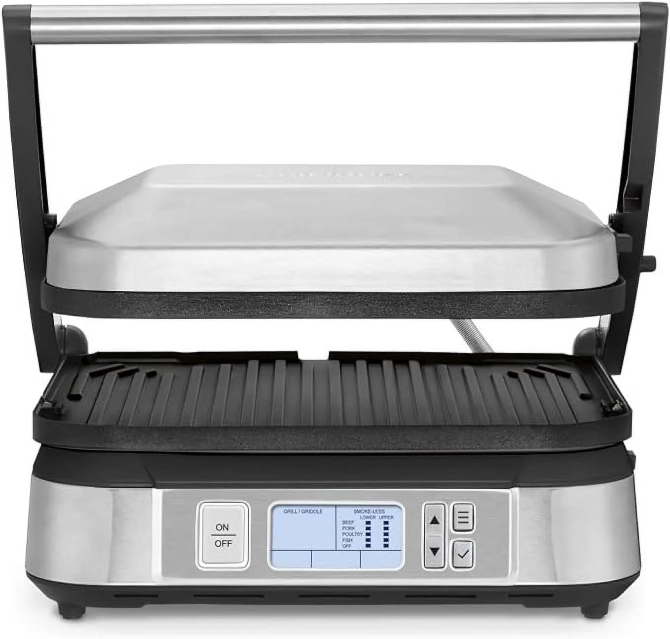 Pre-Owned Cuisinart GR-6FR Contact Smoke-Less Mode Griddler - SILVER (Fair)