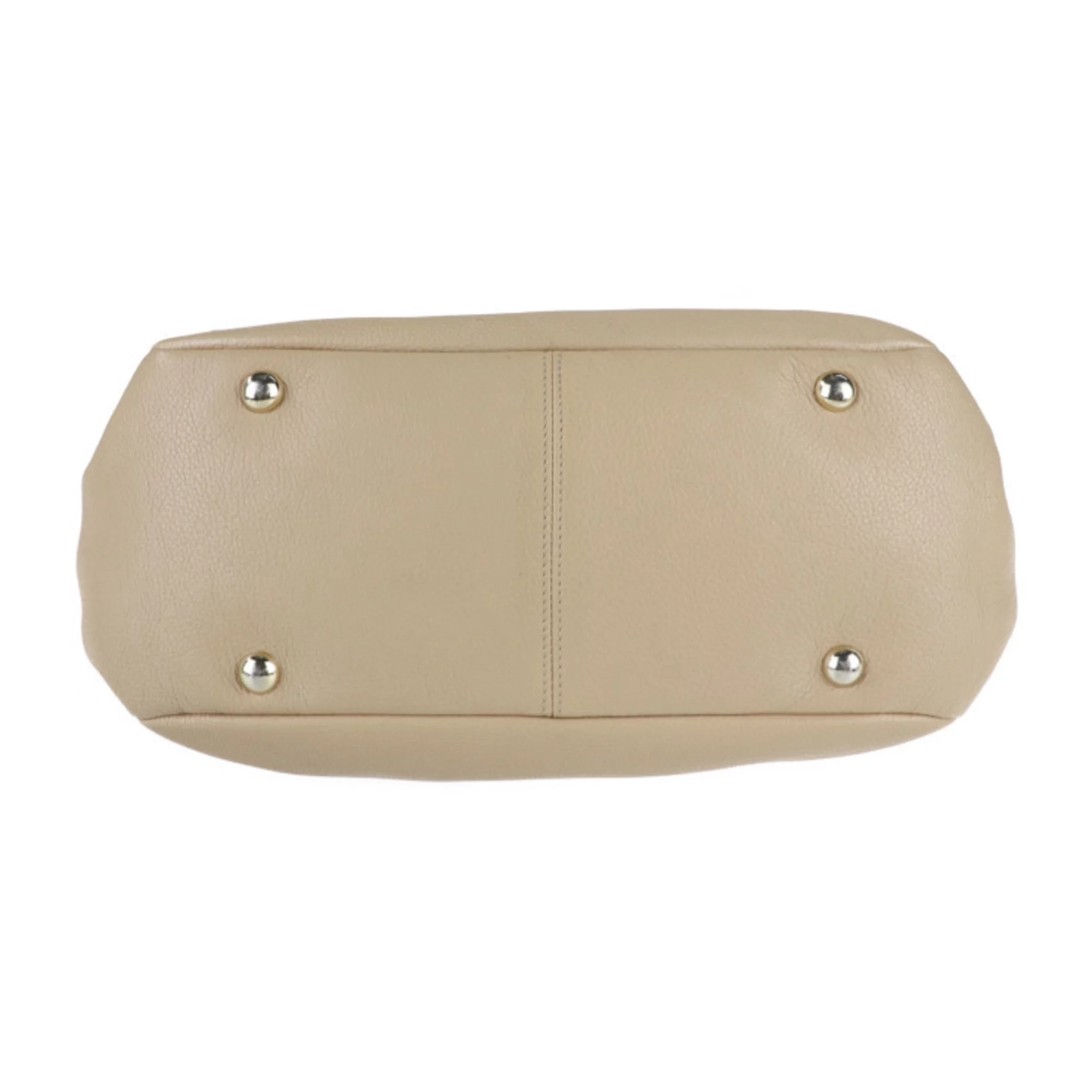 Pre-Owned JIMMY CHOO Jimmy Choo handbag leather beige gold metal fittings 2WAY shoulder bag (Good)