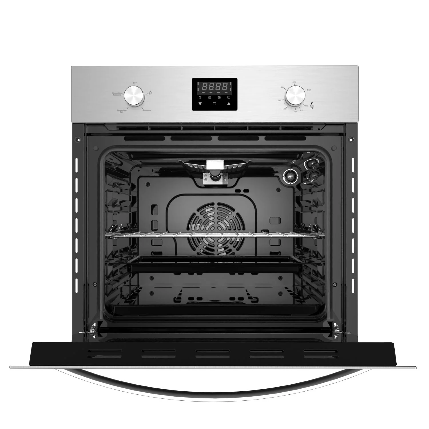 Empava 24 in. 2.3 Cu. ft. Single Gas Wall Oven - Bake Broil Rotisserie Functions with Mechanical Controls - EMPV-24WO09
