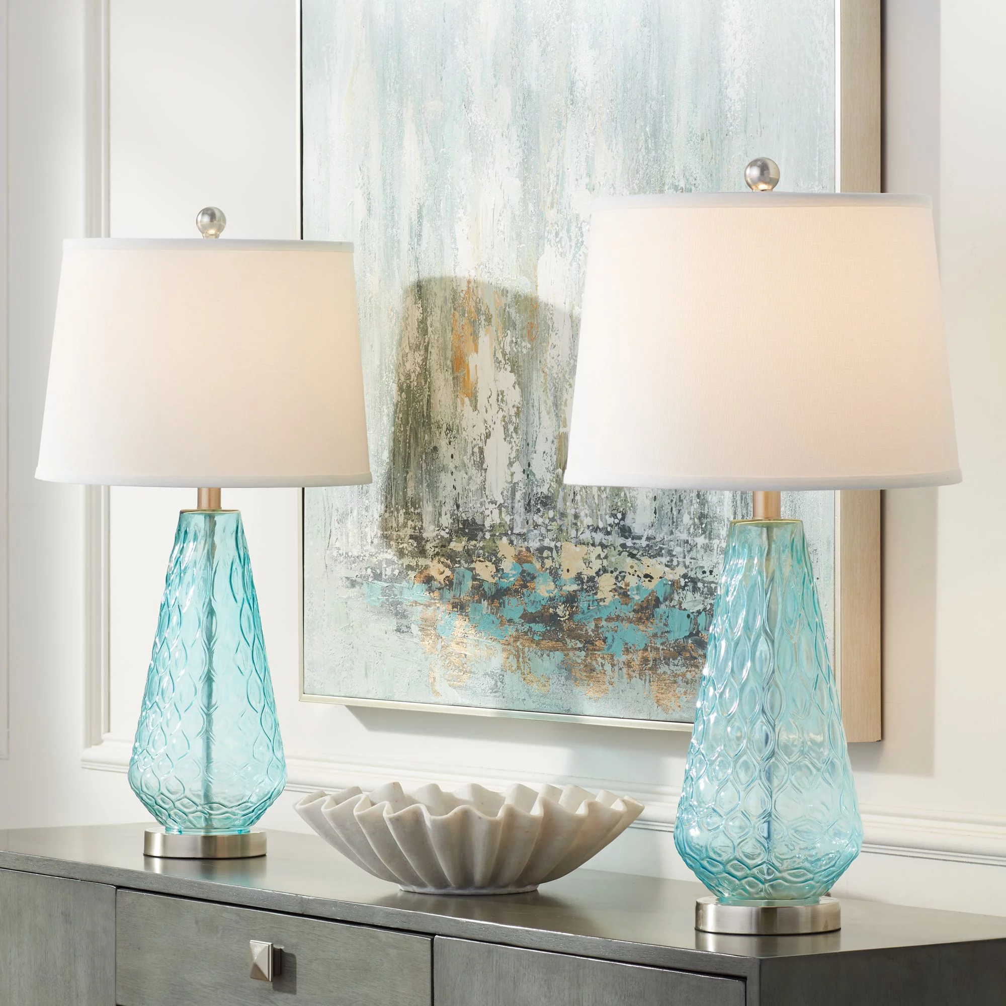 360 Lighting Dylan Modern Coastal Table Lamps 27 1/2