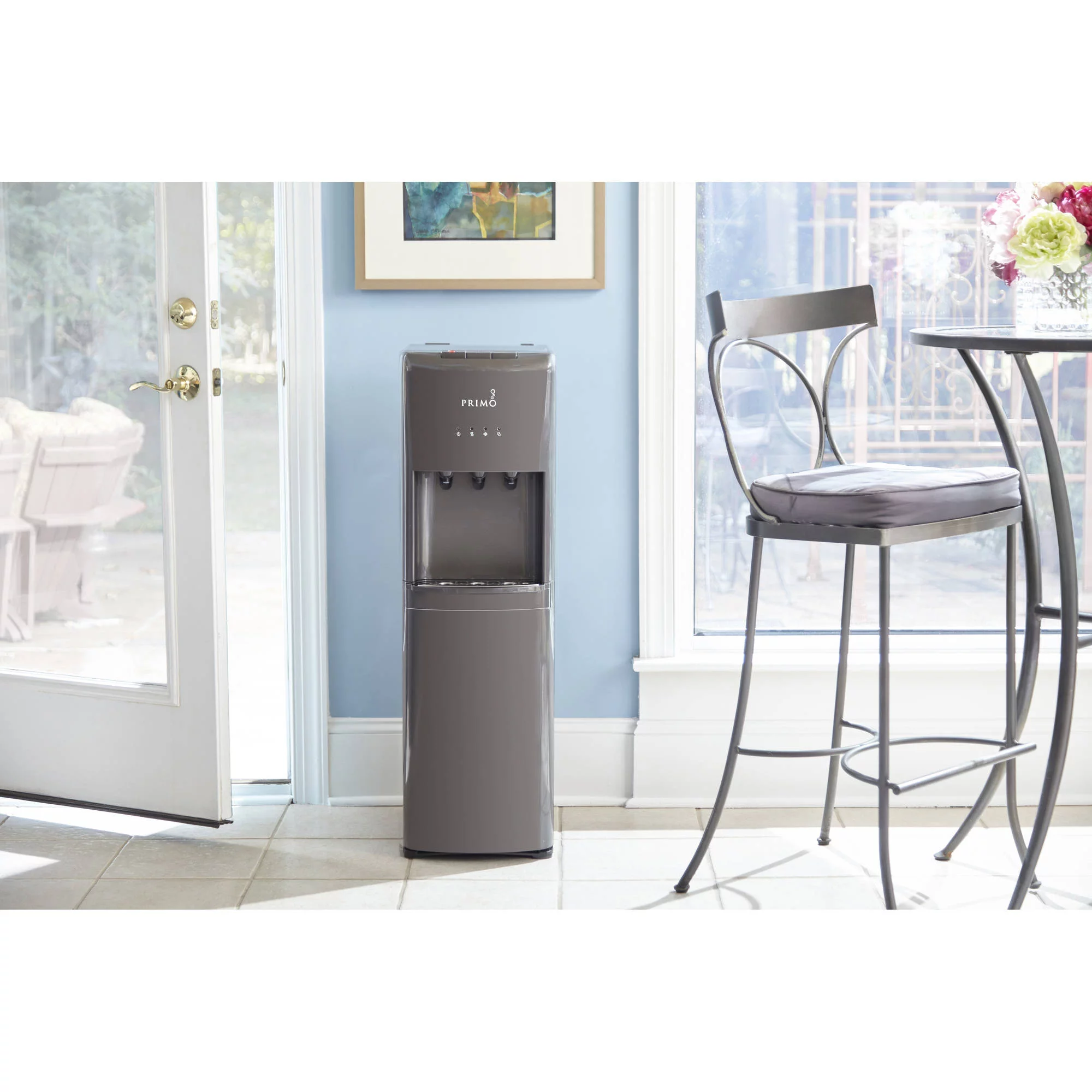 Primo Water Deluxe Bottom Loading Hot/Cool/Cold Water Dispenser, Pewter, Model 601089