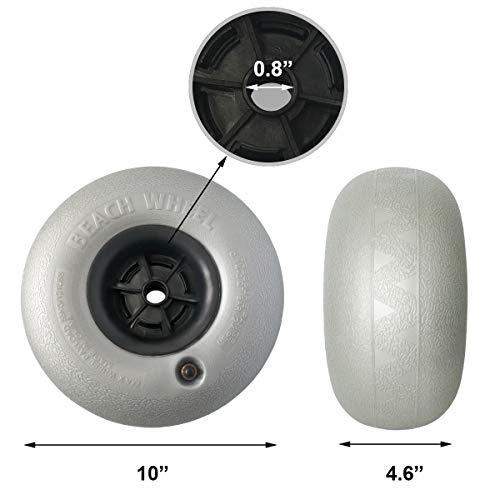 Mind and Action Universal Kayak Canoe Jon Boat Carrier with 10 Inch Balloon Beach Wheels, Kayak Dolly Trailer Trolley Transport Cart with Free 12 FT Strap