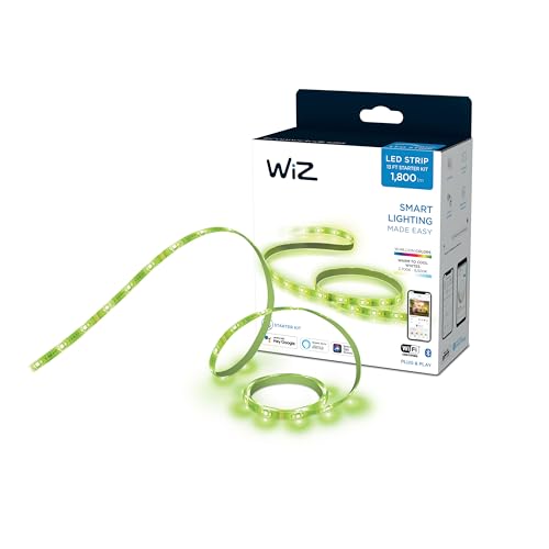 WiZ Connected 13ft LED Light Strip Base Kit + Extension - Flowing Multicolor LED Color-Changing Light Strip For Your Smart Home - Compatible with Alexa and Google Home Assistant