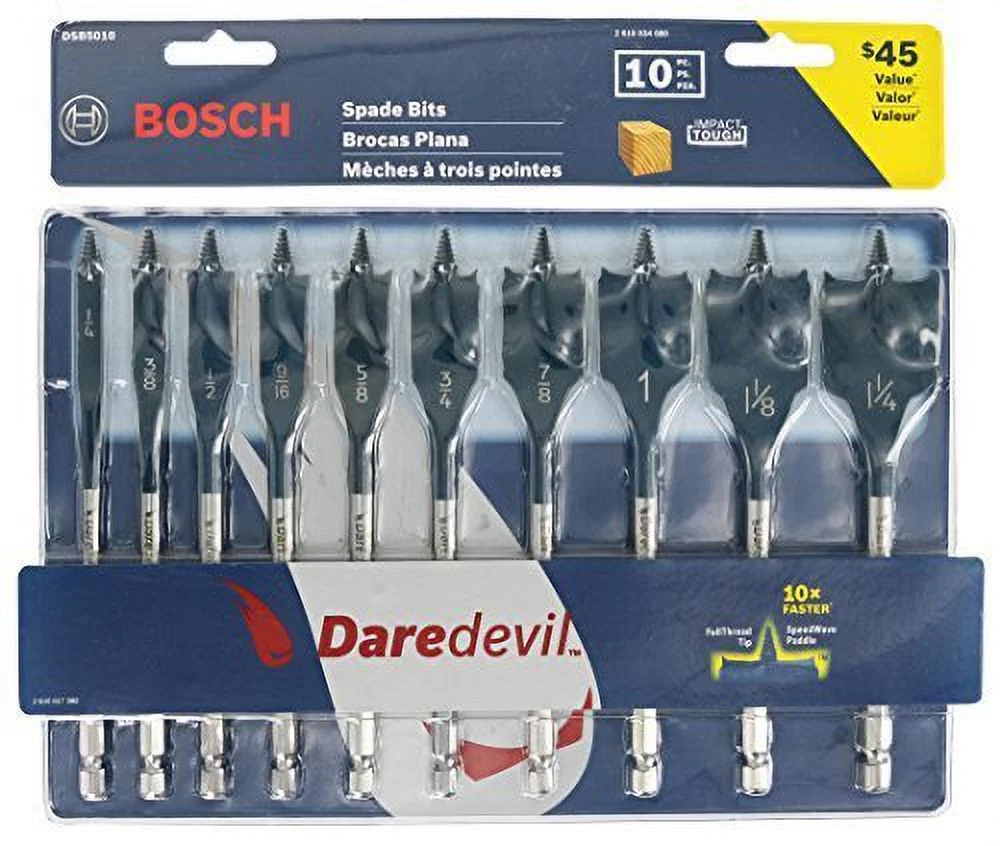 Bosch DSB5010 Daredevil 10-Piece Standard Spade Bit Set