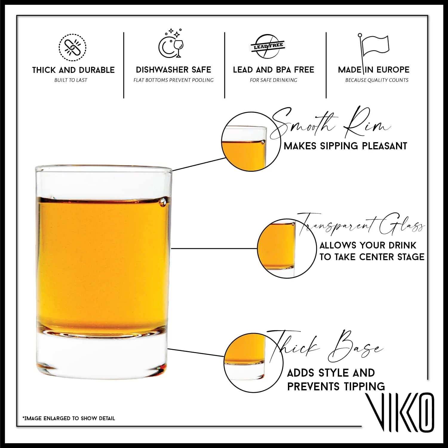 Ounce Shot Glasses, Set Of 6 Small Liquor And Spirit Glasses, Durable Tequila Bar Glasses For Alcohol And Espresso Shots, 6 Piece Mini Shooter Glass Set (Chile)