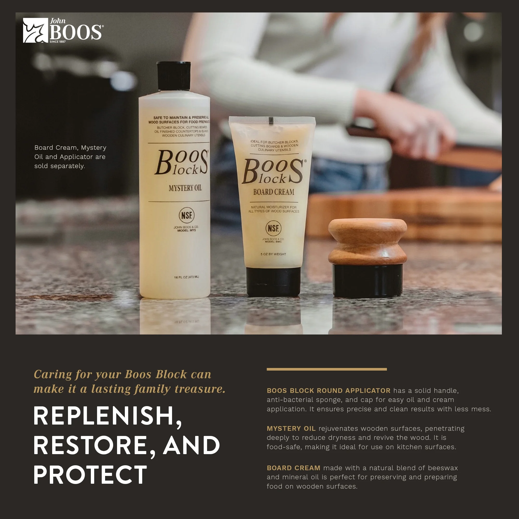 John Boos Large Chop N Slice Maple Wood Cutting Board, 20