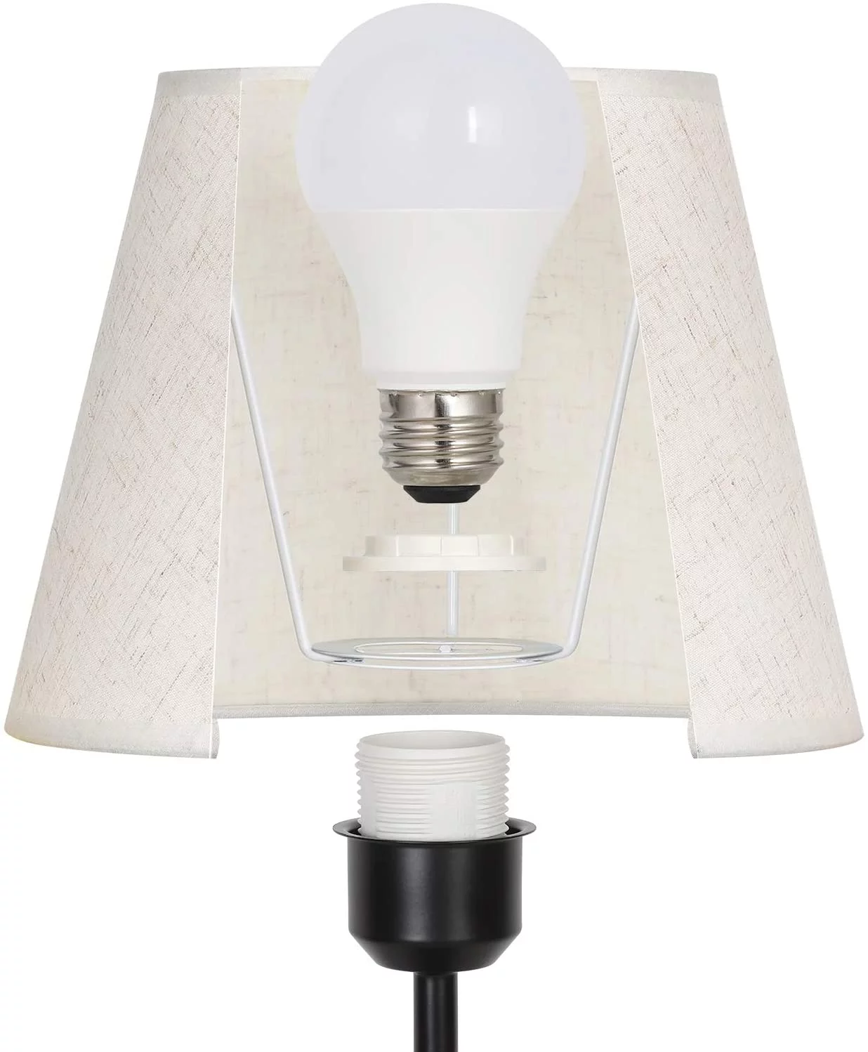 Table Lamp Set of 2, Bedside Lamps with 2 USB Charging Ports and 3-Prong AC Outlet, Modern Nightstand Lamps Perfect for Bedroom, Living Room, Study Room, LED Bulbs Included