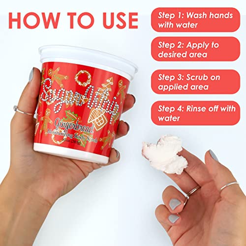 Primal Elements Sugar Scrub, Exfoliating Sugar Whip, Face and Body Cleanser, Moisturizer, Gingerbread, 10 oz Package
