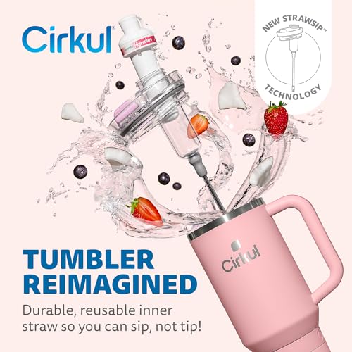 Cirkul 40oz. Carbon Stainless Steel Tumbler with Handle, All-Day StrawSip™, Double-Wall Insulated