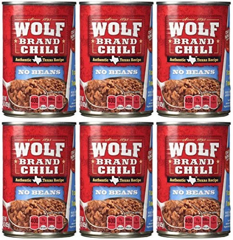 Wolf Brand No Beans Chili - 6/15 oz. Cans