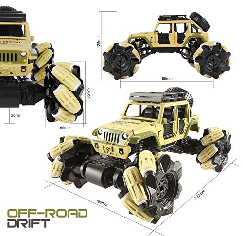 Remote Control Car, 1:16 Drift RC Cars 360° Rotating 4WD 2.4Ghz Gesture Sensor Watch Monster Truck for Kids Stunt Climbing Car Rechargeable Batteries
