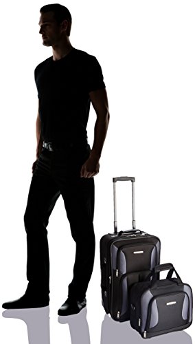 Rockland Fashion Expandable Softside Upright Luggage Set, Charcoal, 2-Piece (14/19)