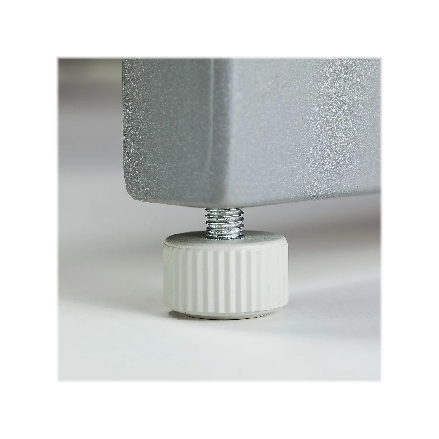 Easy Office 60W Cubicle Desk with 45H Closed Panels in White - Engineered Wood