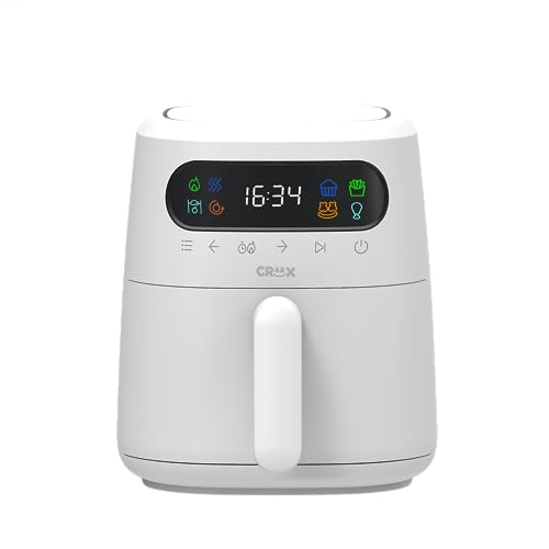 CRUX x Marshmello 8.0 QT Digital Air Fryer with TurboCrisp Technology, Touch Screen Temperature Control, Timer and Auto Shut-off, Fully Programmable, Silicone Liner Included, Lavender