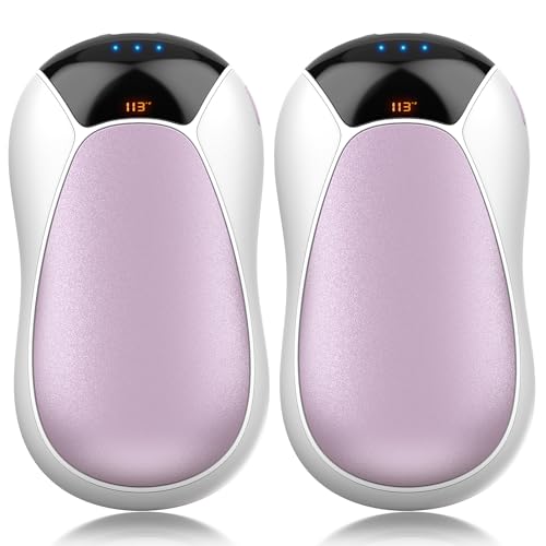 JIJ Rechargeable Hand Warmers 2 Pack - 8000mAh Electric Hand Warmers, Instant 2s Heating, 3 Heat Levels with Digital Display, Safe Gift for Men & Women – Camping, Hiking, Golf, Hunting, Birthday